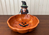 Debbie Mumm for Sakura Halloween Witch Pumpkin Candy Bowl