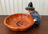 Debbie Mumm for Sakura Halloween Witch Pumpkin Candy Bowl