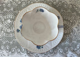 Vintage Shelley Blue Bachelor Button Floral Teacup and Saucer