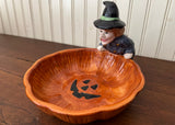 Debbie Mumm for Sakura Halloween Witch Pumpkin Candy Bowl