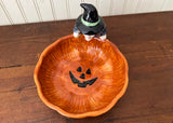 Debbie Mumm for Sakura Halloween Witch Pumpkin Candy Bowl