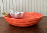 Vintage Fitz and Floyd Halloween Ghost Pumpkin Chip and Dip Bowl