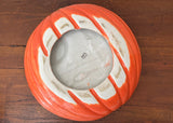 Vintage Fitz and Floyd Halloween Ghost Pumpkin Chip and Dip Bowl