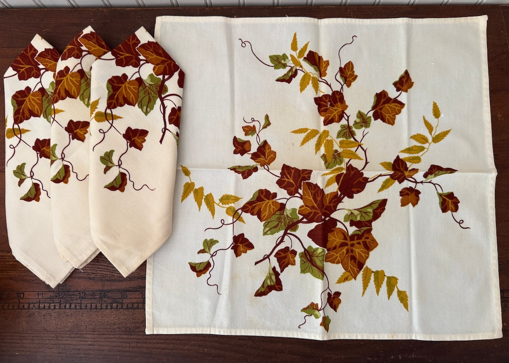 Vintage Wilendur Autumn Napkins Set of 4 Sergei Bogdanovich