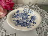 Vintage Royal Crownford Ironstone Blue and White Charlotte Soap Dish