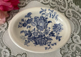 Vintage Royal Crownford Ironstone Blue and White Charlotte Soap Dish