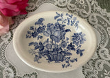Vintage Royal Crownford Ironstone Blue and White Charlotte Soap Dish