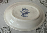 Vintage Royal Crownford Ironstone Blue and White Charlotte Soap Dish