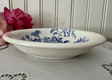 Vintage Royal Crownford Ironstone Blue and White Charlotte Soap Dish