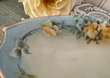 Vintage Hand-Painted Porcelain Yellow Rose Relish Tray Trinket Dish