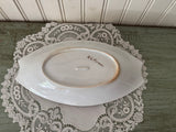 Vintage Hand-Painted Porcelain Yellow Rose Relish Tray Trinket Dish