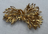 Vintage Lisner Sheath of Wheat tied with Ribbon Brooch