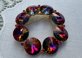 Vinge Weiss Rivoli Watermelon Round Brooch