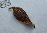 Vintage Weiss Pave Autumn Leave Brooch