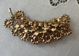Vintage Topaz and Aurora Borealis Rhinestone Spray Brooch