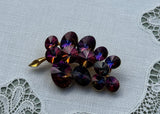 Vintage Weiss Rivoli Watermelon Grapes Brooch