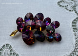 Vintage Weiss Rivoli Watermelon Grapes Brooch