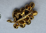Vintage Weiss Rivoli Watermelon Grapes Brooch