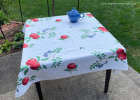 Vintage Wilendur Red Apples and Currents Tablecloth