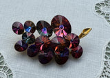Vintage Weiss Rivoli Watermelon Grapes Brooch