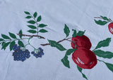 Vintage Wilendur Red Apples and Currents Tablecloth