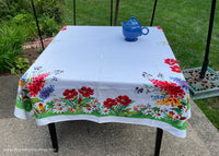 Vintage E/S Town and Country Colorful Mayfair Tablecloth