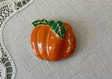 Fall and Halloween Enameled Pumpkin Pin