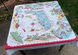 Vintage Amer-Lin Creation Florida Souvenir Tablecloth