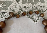 Vintage Chocolate Moonglow Necklace and Matching Bracelet