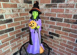 NWT Cracker Barrel Halloween Witch and Pumpkin Blow Mold