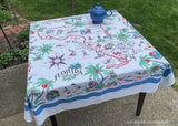 Vintage Belcrest Souvenir of Florida Tablecloth Beaches Golfing  MUCH More