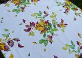 Vintage Wilendur Colorful Autumn Leaves with Acorns Tablecloth