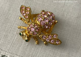 Joan Rivers Bumble Bee Pink Rhinestone Pin