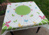 NWT Vintage Startex Colorful Butterflies Tablecloth