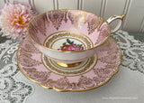 Vintage Paragon Double Warranted Pink Gold Roses Teacup and Saucer