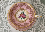 Vintage Paragon Double Warranted Pink Gold Roses Teacup and Saucer