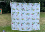 Vintage Wild Flower Sweet William Violets Ivy and More Tablecloth Napkin Set