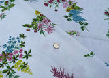 Vintage Wild Flower Sweet William Violets Ivy and More Tablecloth Napkin Set