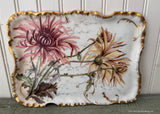 1891 Antique Haviland Limoges Hand Painted Spider Mums Tray France