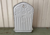 Vintage Enameled Graniteware Soap Dish and Sponge Holder French Farmhouse