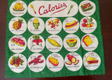 NOS Vintage Calorie Count Linen Tea Towel
