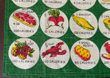 NOS Vintage Calorie Count Linen Tea Towel