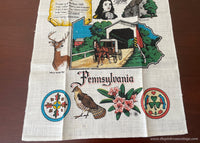 Unused Vintage Pennsylvania State Tea Towel