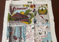 MWT Kay Dee Vermont State Map Tea Towel