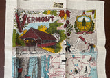 MWT Kay Dee Vermont State Map Tea Towel