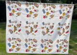 Vintage Wilendur Pin-Ups Momentos Tablecloth