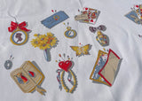 Vintage Wilendur Pin-Ups Momentos Tablecloth
