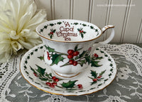 A Cup of Christmas Tea Teacup and Saucer by Warren Hanson