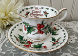 A Cup of Christmas Tea Teacup and Saucer by Warren Hanson