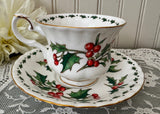 A Cup of Christmas Tea Teacup and Saucer by Warren Hanson